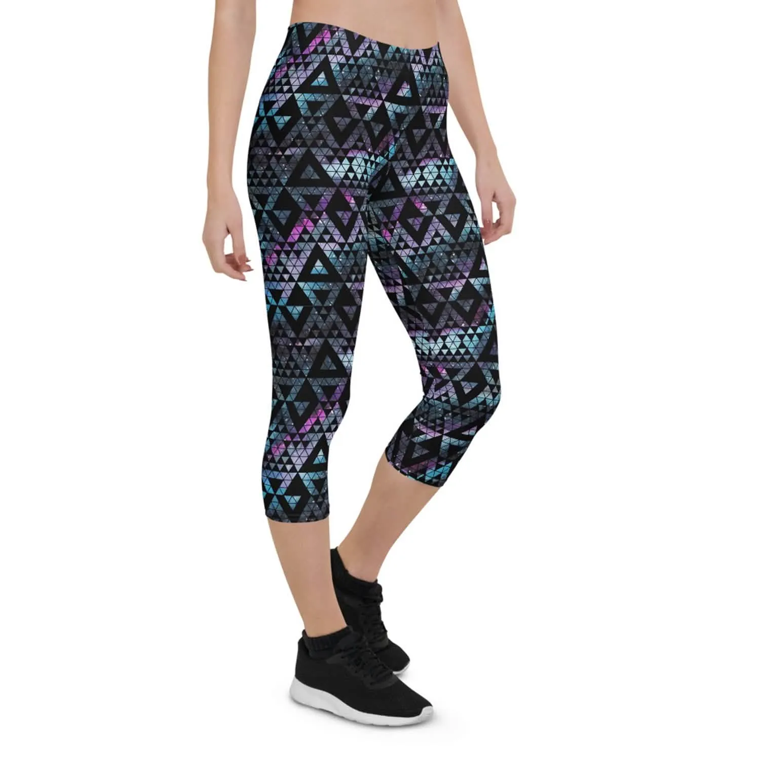 Celestial Geometry Women's Capri Activewear Leggings