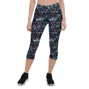 Celestial Geometry Women's Capri Activewear Leggings
