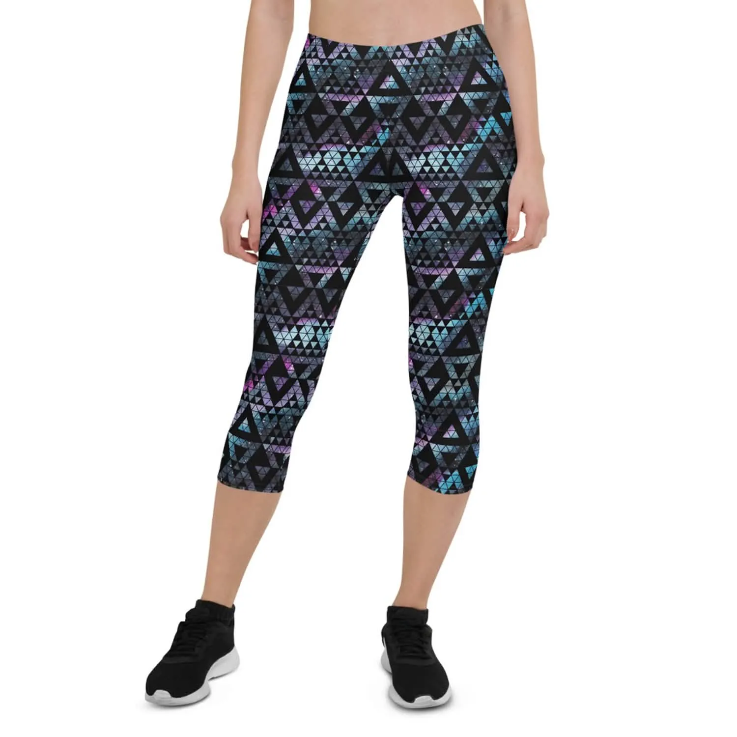 Celestial Geometry Women's Capri Activewear Leggings