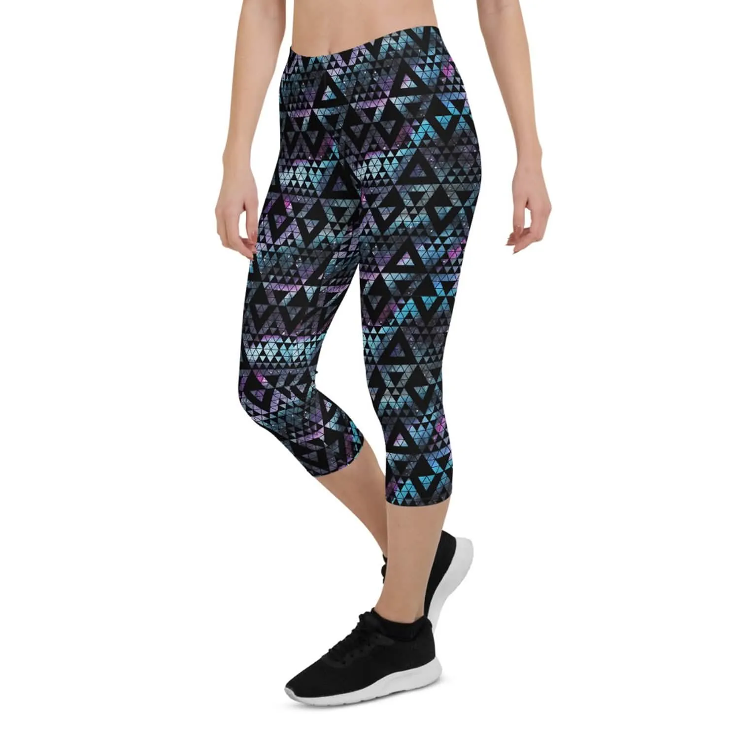 Celestial Geometry Women's Capri Activewear Leggings