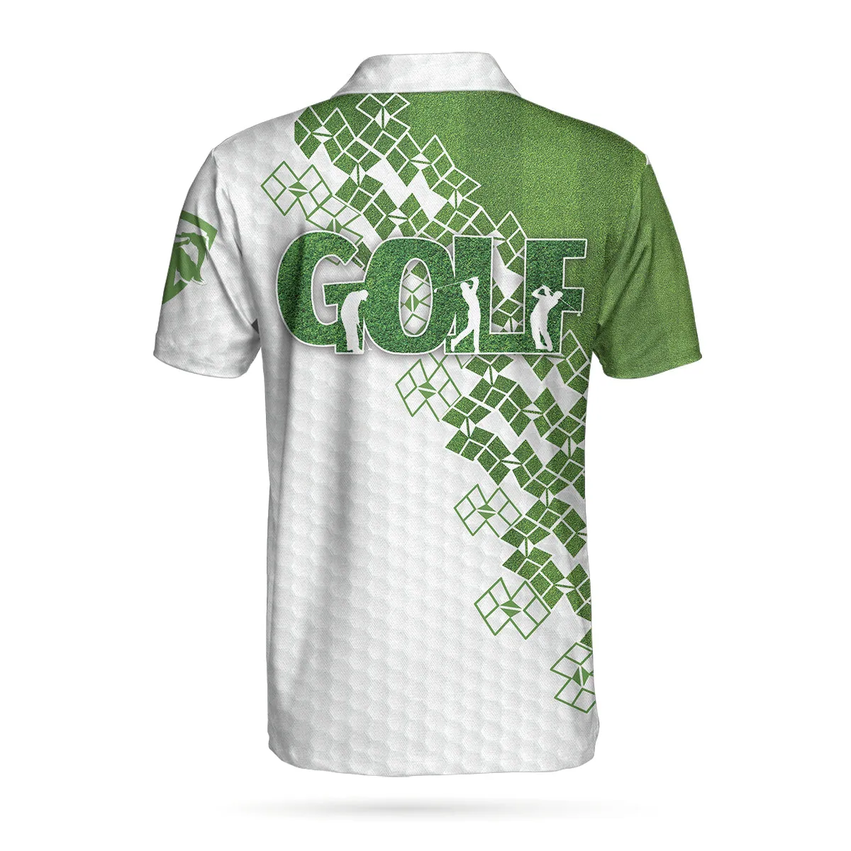 Elegant Golf In Green Golf Polo Shirt, White And Green Golf Shirt For Men, Unique Gift For Golfers Coolspod