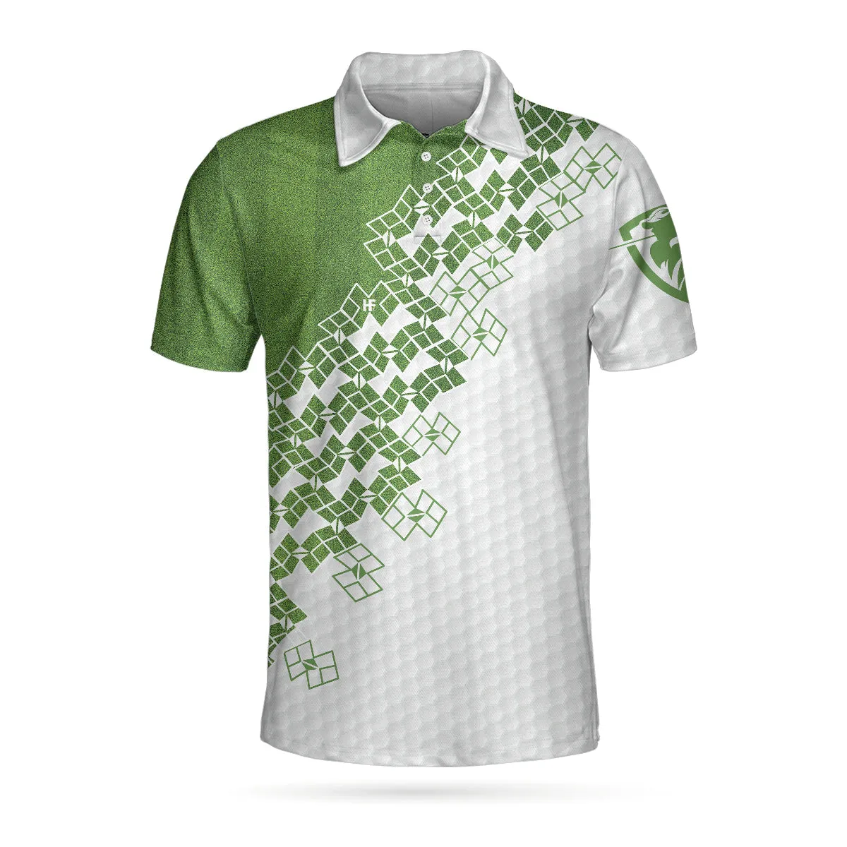 Elegant Golf In Green Golf Polo Shirt, White And Green Golf Shirt For Men, Unique Gift For Golfers Coolspod