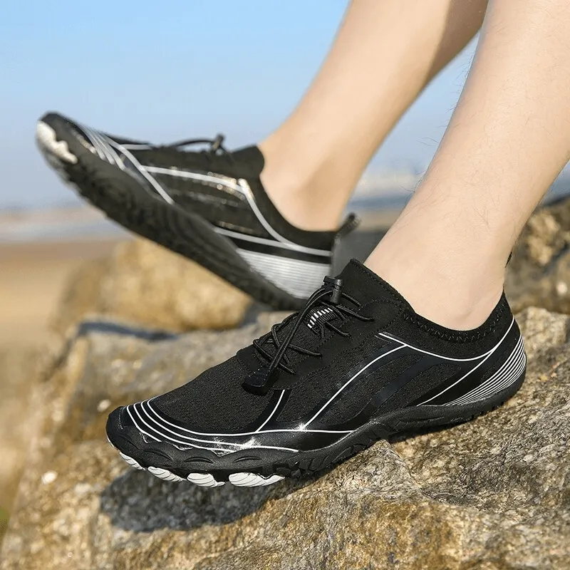 Light Soft Water Shoes with Elastic Lacing / Breathable Beach Sneakers - SF0552