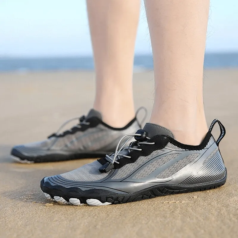 Light Soft Water Shoes with Elastic Lacing / Breathable Beach Sneakers - SF0552