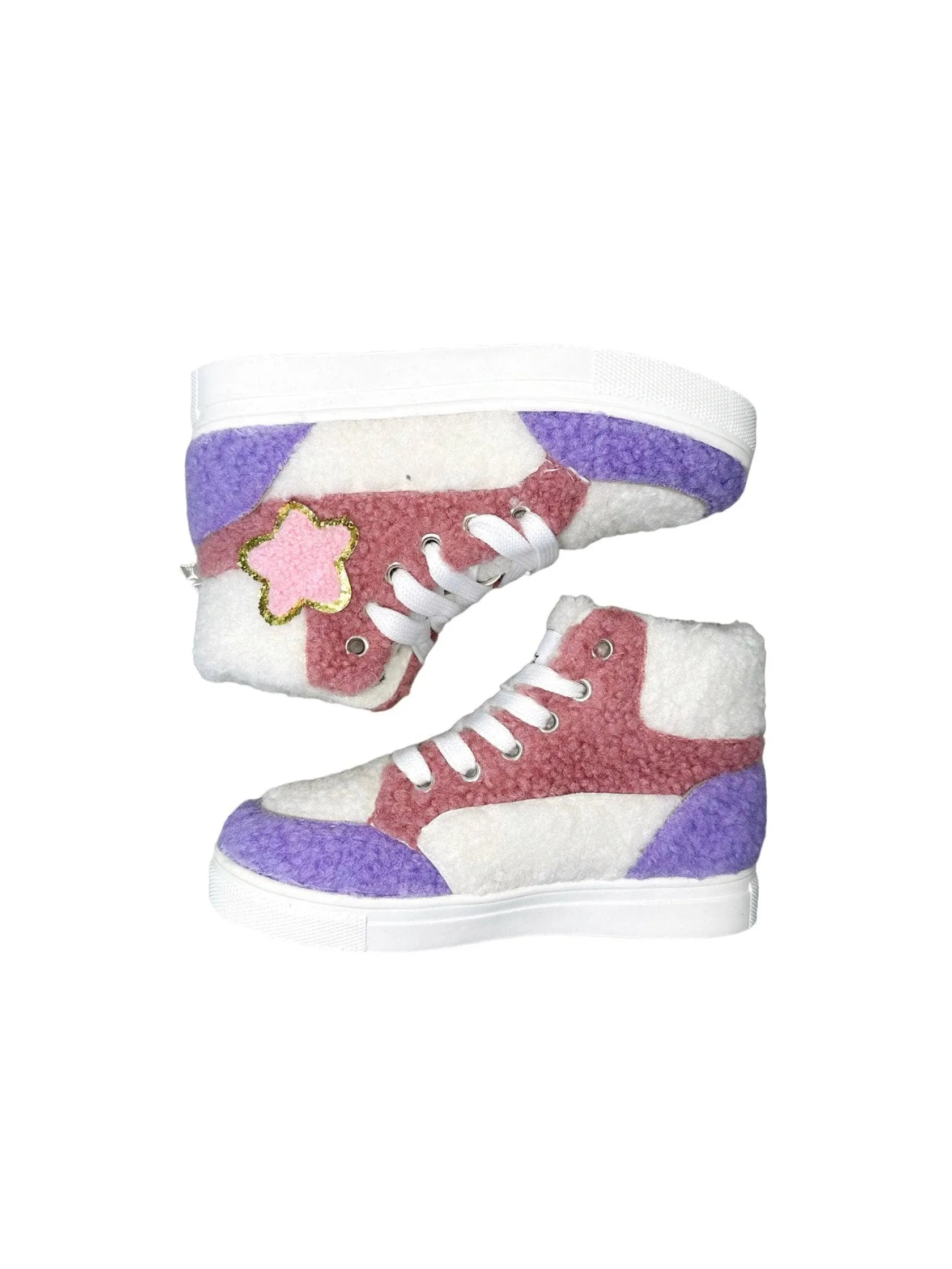 Pastel Cloud Sherpa High-Top Sneaker
