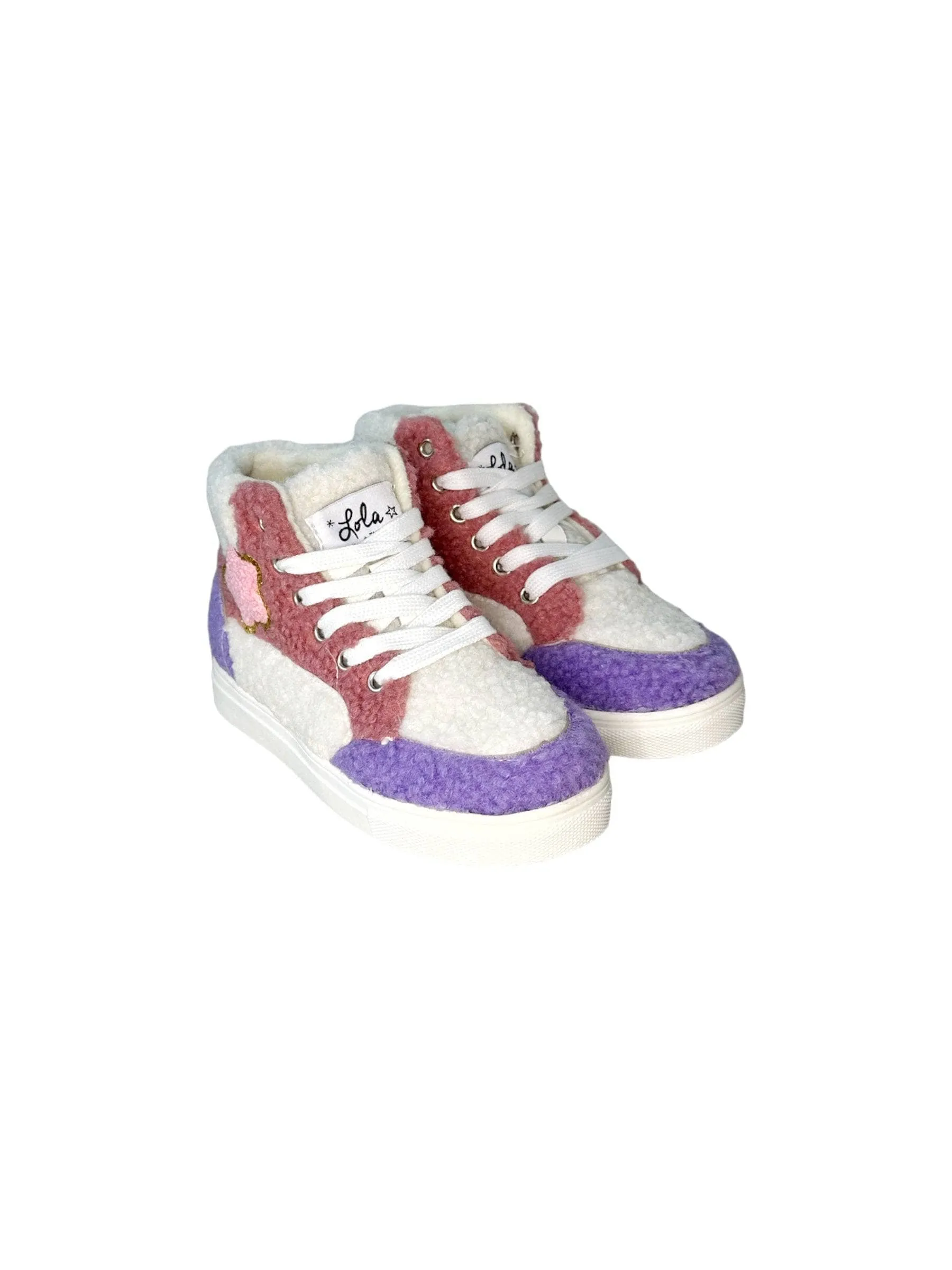 Pastel Cloud Sherpa High-Top Sneaker