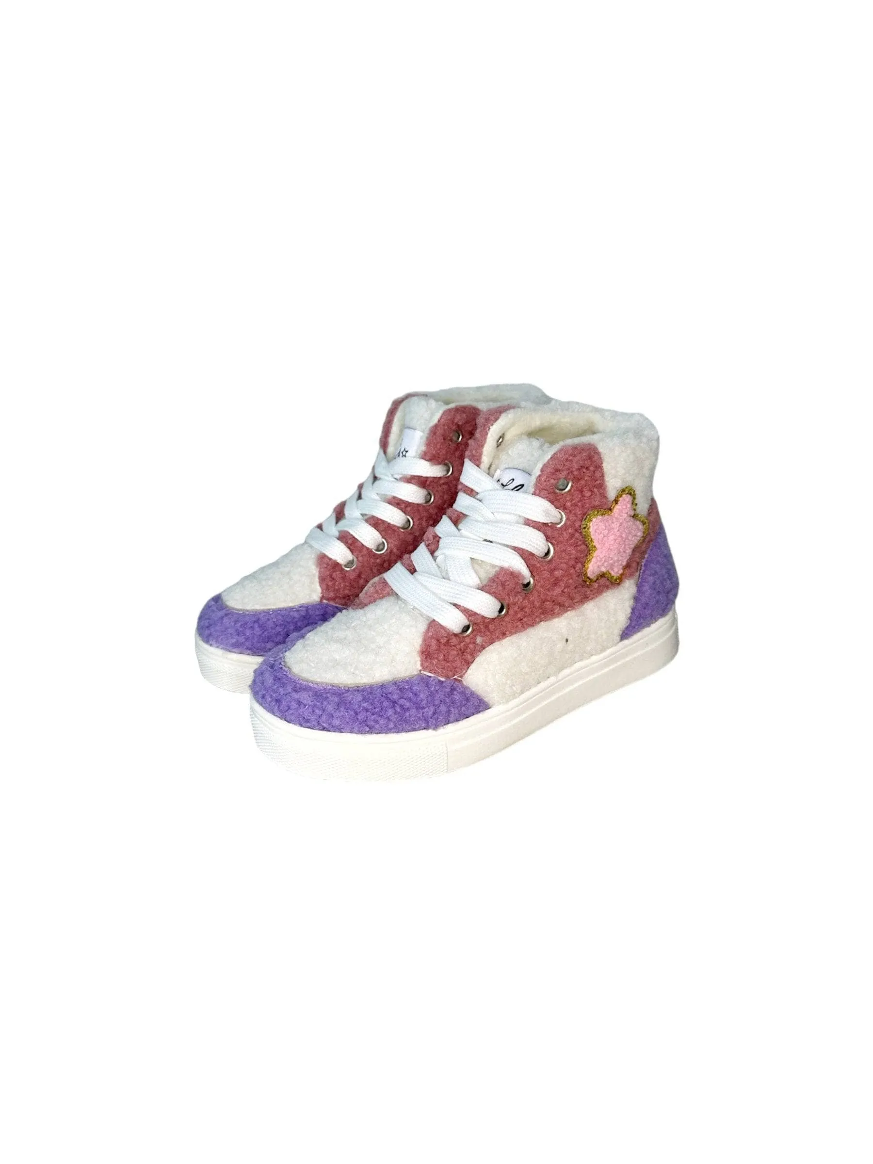 Pastel Cloud Sherpa High-Top Sneaker