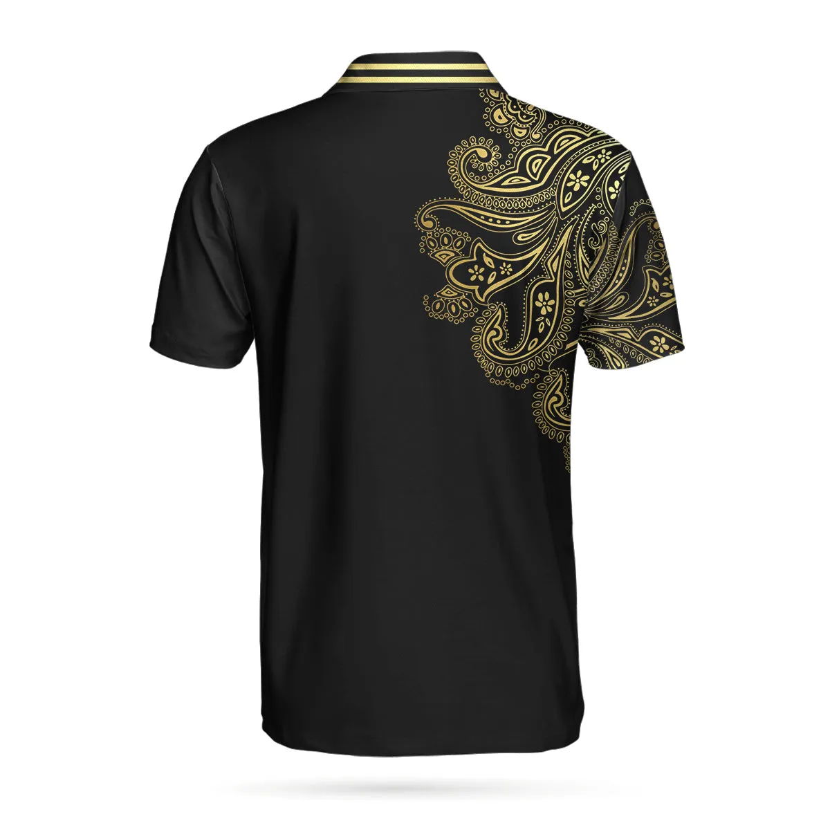 Personalized Golden Your Hole Is My Goal Custom Polo Shirt, Luxury Black And Gold Golf Shirt For Men Coolspod