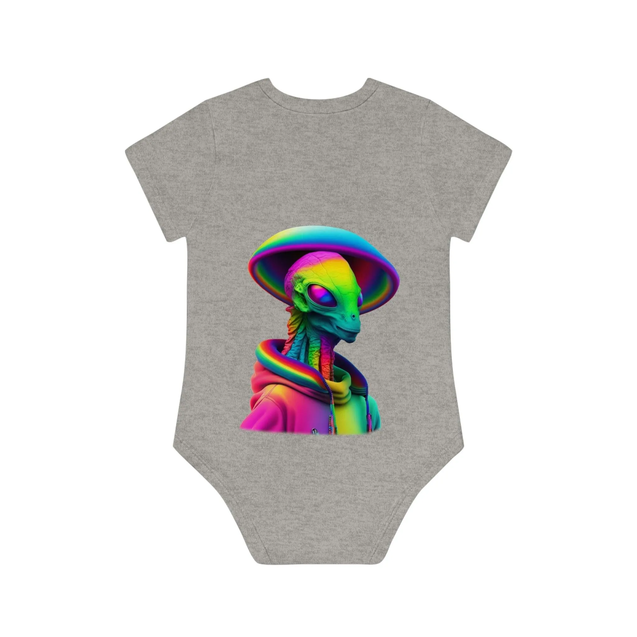 ,,PROUD ALIEN" Baby Organic Short Sleeve Bodysuit