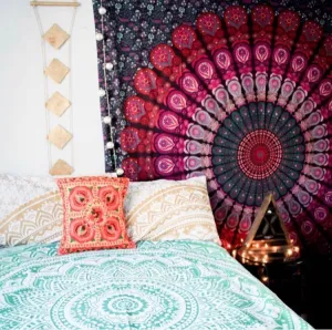 Purple Peacock Tapestry