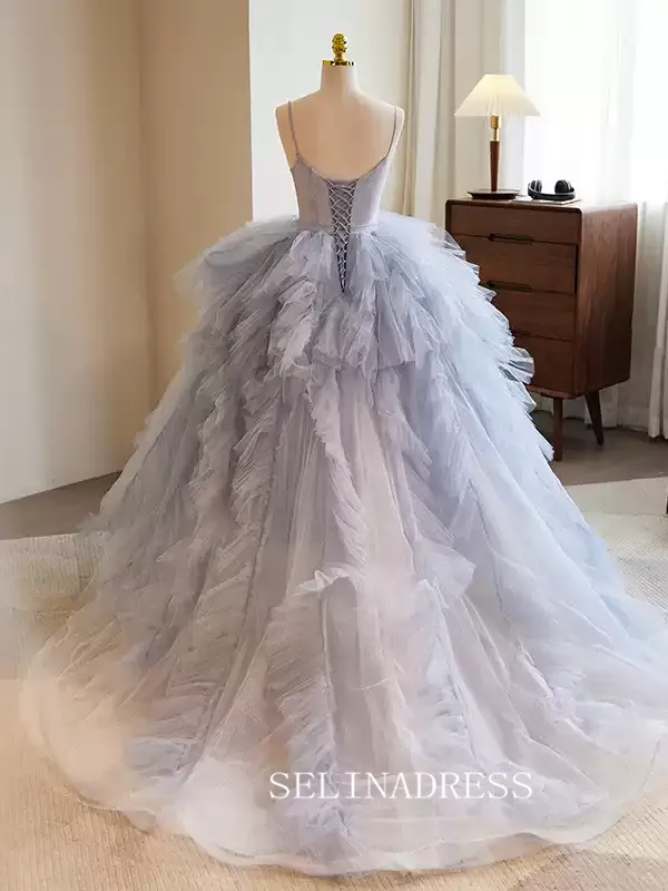 Spaghetti Straps Ball Gown Qunincess Dress Beautiful Princess Dresses TKL3050