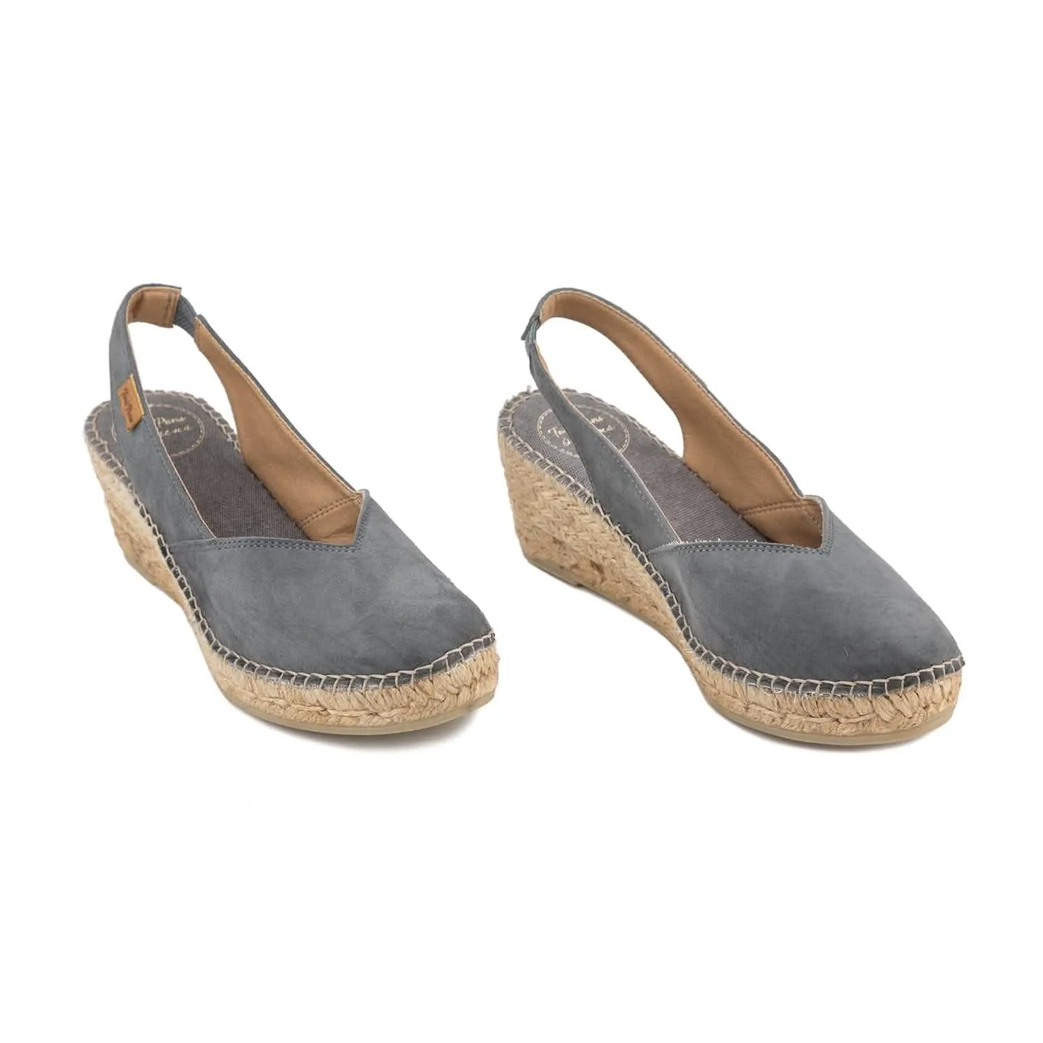 Standard Suede Leather Wedge Espadrille For Women - Betty-A