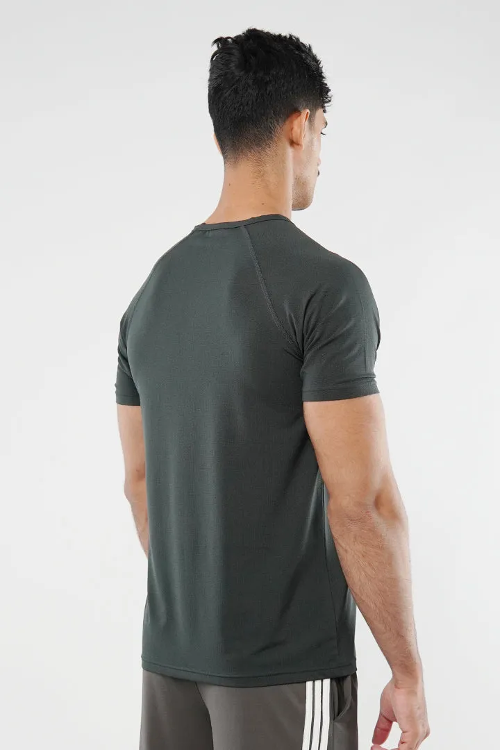 Striped T-Shirt - Bottle Green
