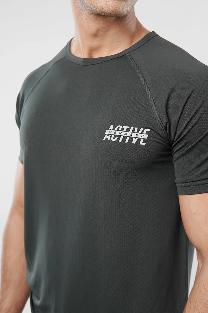 Striped T-Shirt - Bottle Green